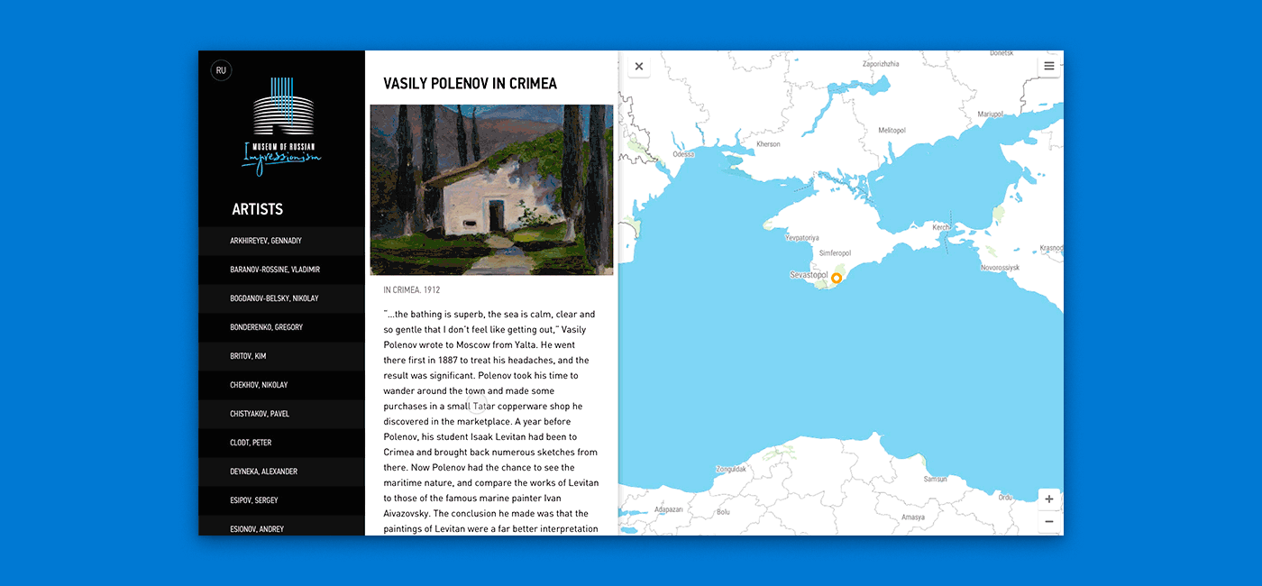 Animated selected place state in the map interface.